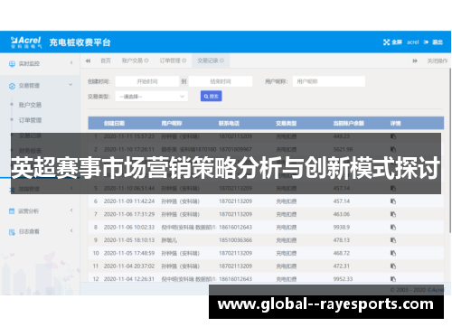 英超赛事市场营销策略分析与创新模式探讨